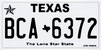 TX license plate BCA6372