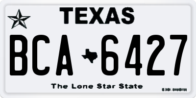 TX license plate BCA6427