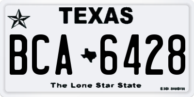 TX license plate BCA6428