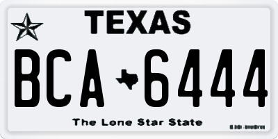 TX license plate BCA6444