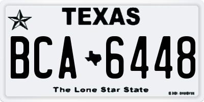 TX license plate BCA6448