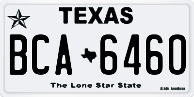 TX license plate BCA6460