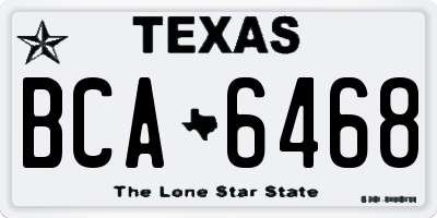 TX license plate BCA6468