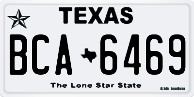 TX license plate BCA6469