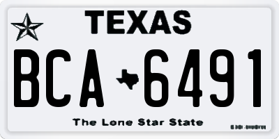 TX license plate BCA6491