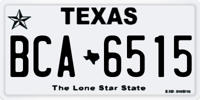 TX license plate BCA6515