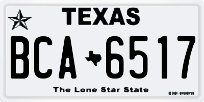TX license plate BCA6517