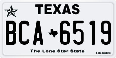 TX license plate BCA6519