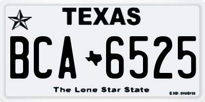TX license plate BCA6525
