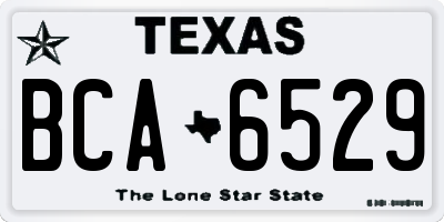 TX license plate BCA6529