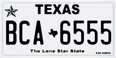 TX license plate BCA6555