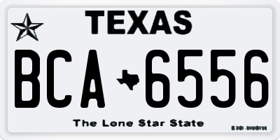 TX license plate BCA6556