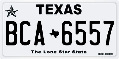 TX license plate BCA6557