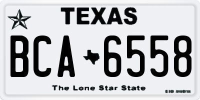 TX license plate BCA6558