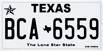 TX license plate BCA6559