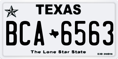 TX license plate BCA6563
