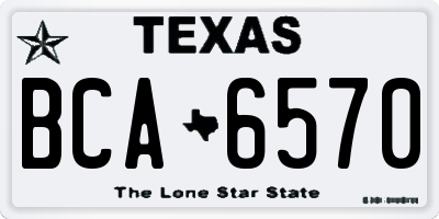 TX license plate BCA6570