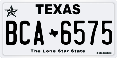 TX license plate BCA6575