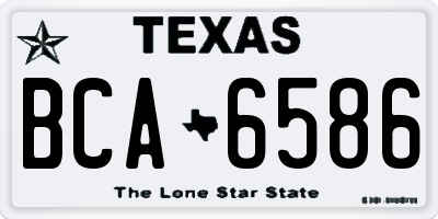 TX license plate BCA6586