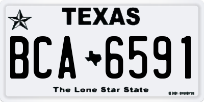 TX license plate BCA6591