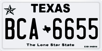 TX license plate BCA6655