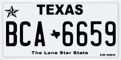 TX license plate BCA6659