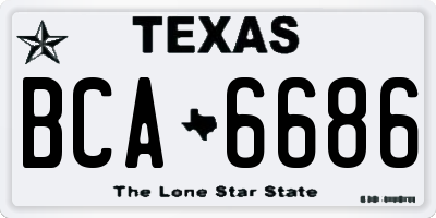 TX license plate BCA6686