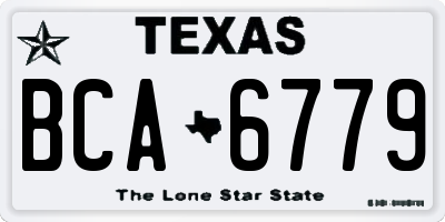 TX license plate BCA6779