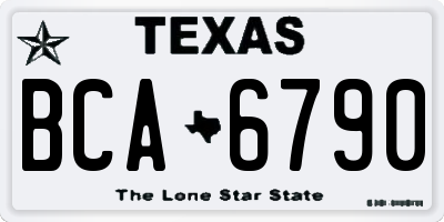 TX license plate BCA6790