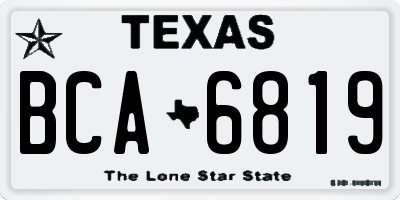 TX license plate BCA6819