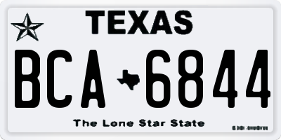 TX license plate BCA6844
