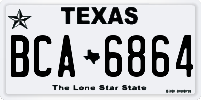 TX license plate BCA6864