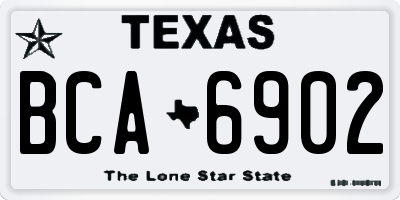 TX license plate BCA6902