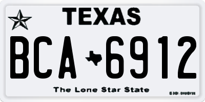 TX license plate BCA6912