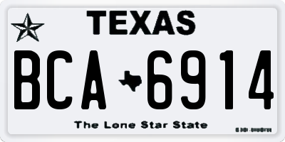 TX license plate BCA6914