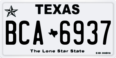 TX license plate BCA6937