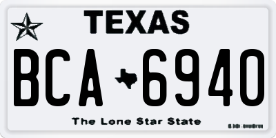 TX license plate BCA6940