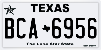 TX license plate BCA6956