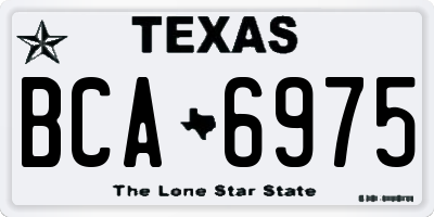 TX license plate BCA6975