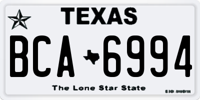 TX license plate BCA6994