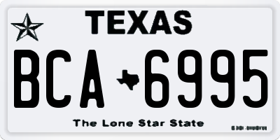 TX license plate BCA6995