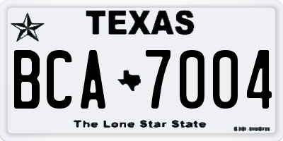 TX license plate BCA7004
