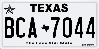 TX license plate BCA7044