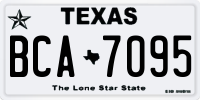 TX license plate BCA7095
