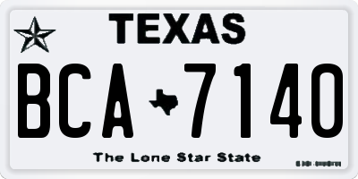 TX license plate BCA7140