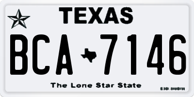 TX license plate BCA7146