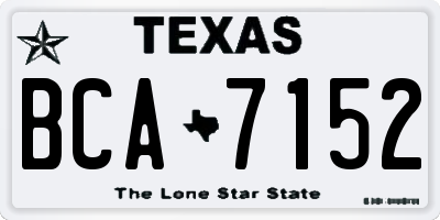 TX license plate BCA7152
