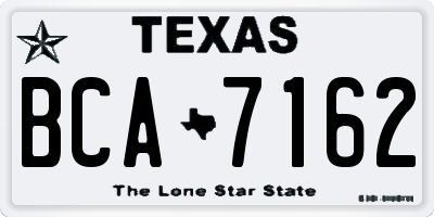 TX license plate BCA7162
