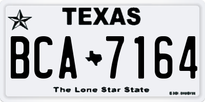 TX license plate BCA7164