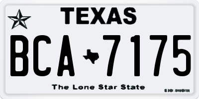 TX license plate BCA7175